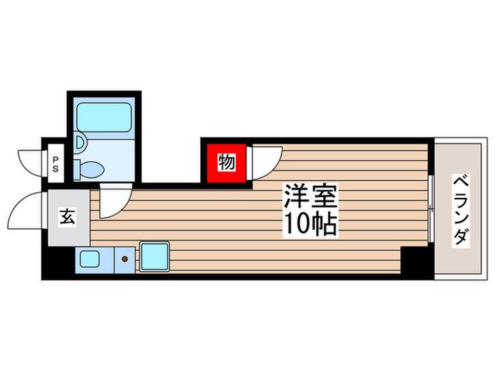 立川パレス527(ワンルーム/3階)の間取り写真
