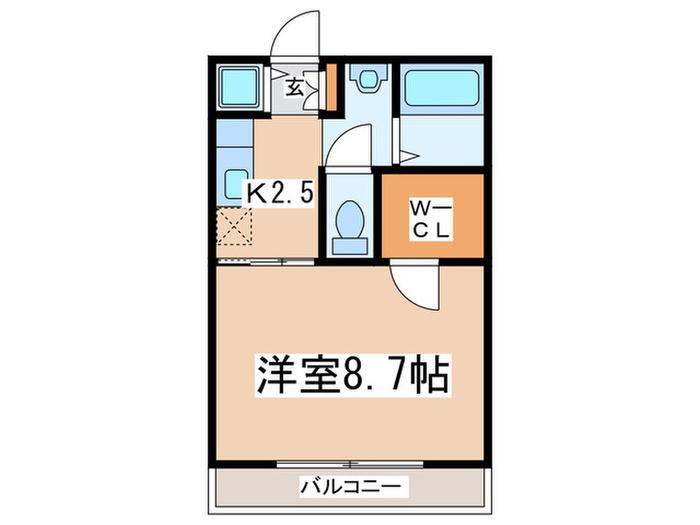 オリーブハウス(1K/1階)の間取り写真