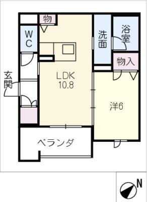 プレミール栄(1LDK/2階)の間取り写真