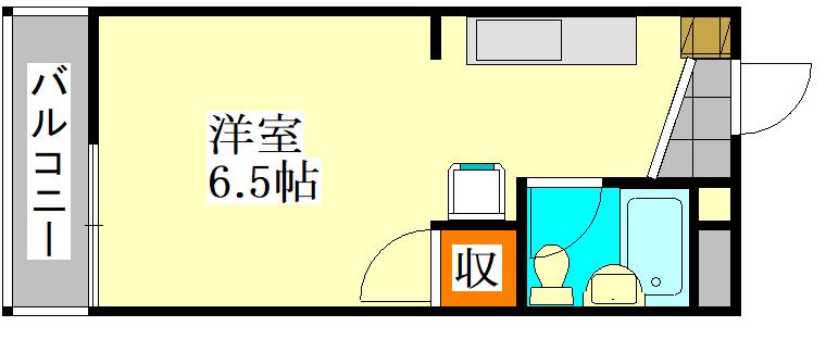 シャルム津田沼(ワンルーム/2階)の間取り写真