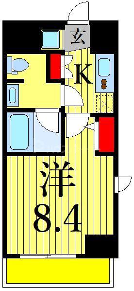 アイルイムーブル西日暮里(1K/3階)の間取り写真