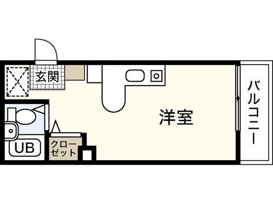 MSビル(ワンルーム/1階)の間取り写真