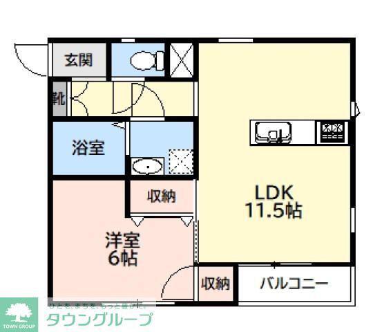 ラ・フェリーチェ(1LDK/2階)の間取り写真