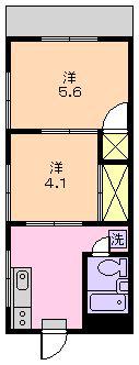 第3清水コーポ(2K/1階)の間取り写真