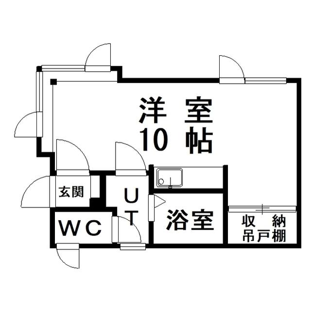 ラフィーネIN芦野(ワンルーム/1階)の間取り写真