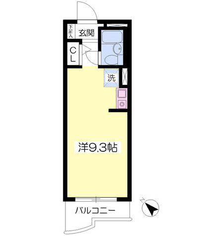 EL.SIDE3(ワンルーム/2階)の間取り写真