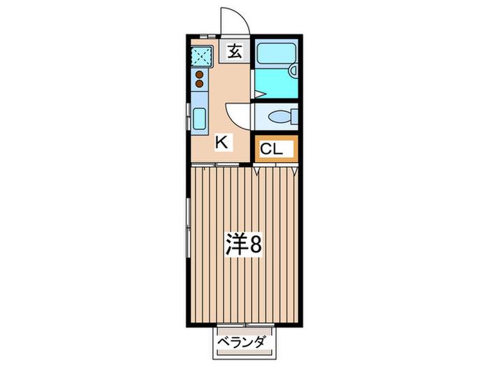 プライムハイツ(1K/2階)の間取り写真