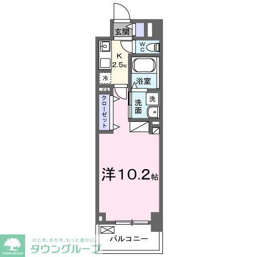 グランピア甚(1K/2階)の間取り写真
