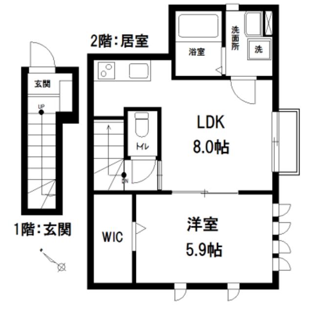 3110 RESIDENCE(1DK/1階)の間取り写真