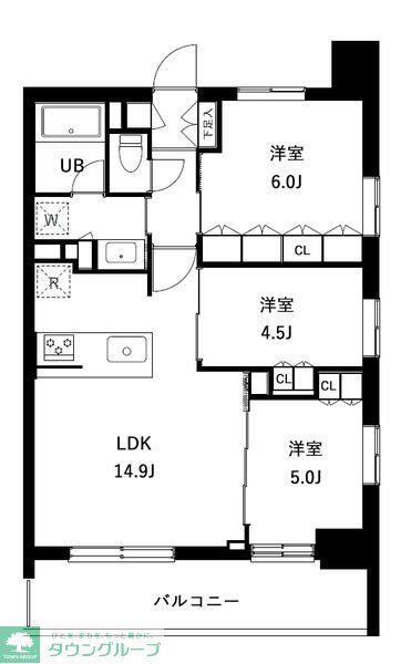 アーバンパーク立石(3LDK/9階)の間取り写真