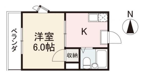 コート三条(1K/5階)の間取り写真