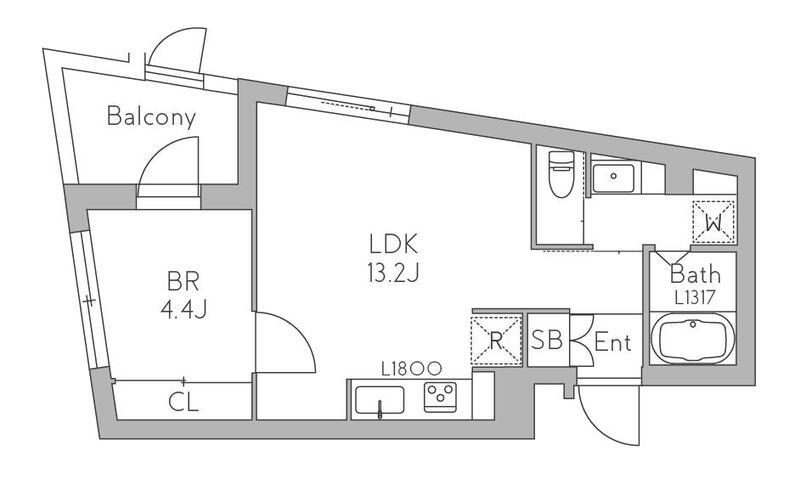 GRANDUO代沢5(1LDK/B1階)の間取り写真