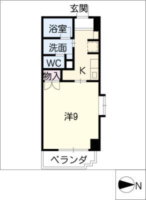 グリーンパーク新瑞(1K/5階)の間取り写真