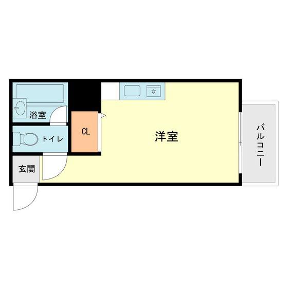 ジョイナス五条(ワンルーム/3階)の間取り写真