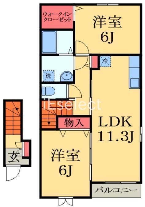 オズロード(2LDK/2階)の間取り写真