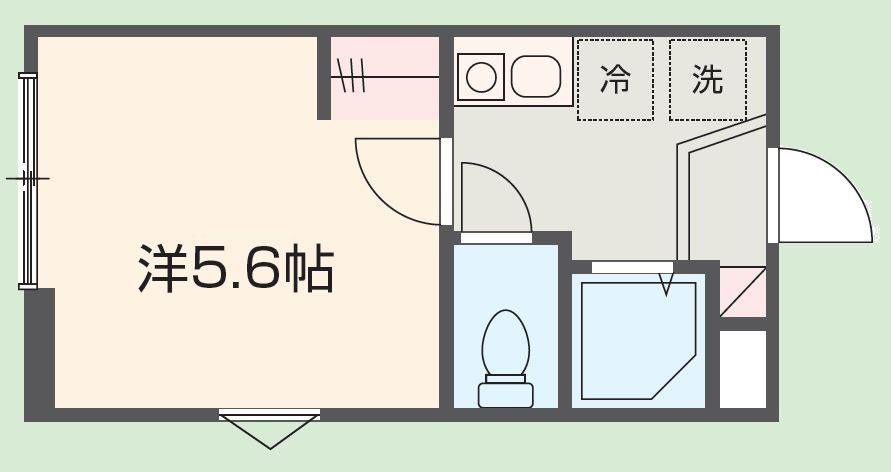 メルディア葛西(1K/1階)の間取り写真