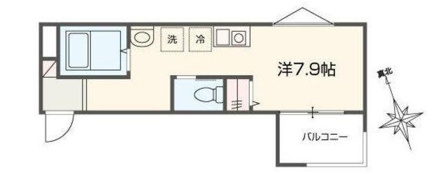 MELLAS吉祥寺(ワンルーム/2階)の間取り写真