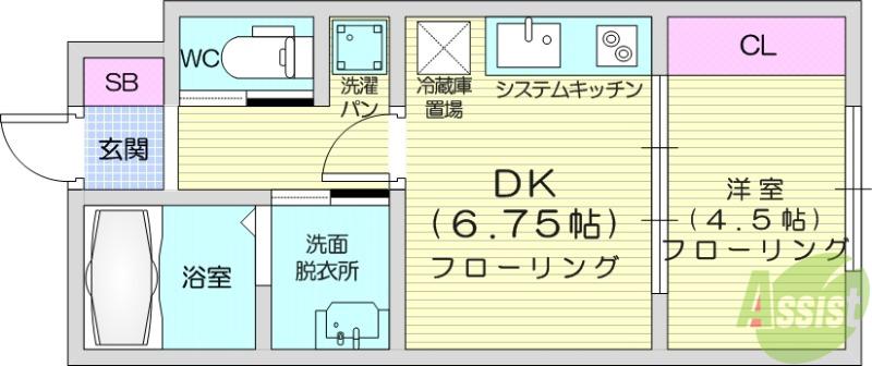 NORN HOUSE(1DK/1階)の間取り写真