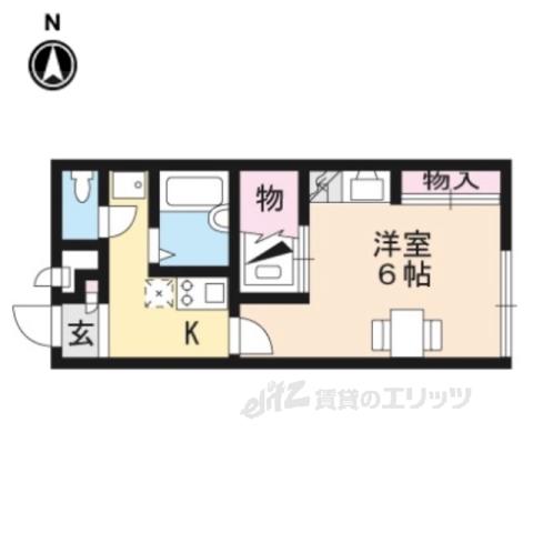 レオパレス長浜(1K/2階)の間取り写真