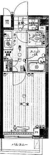 ルーブル高円寺南(1K/2階)の間取り写真