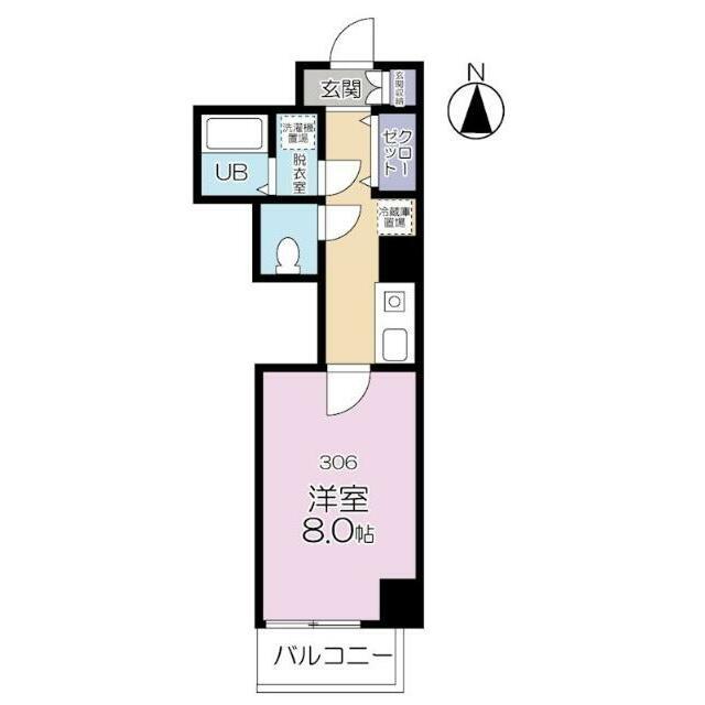 R HOUSE21 アールハウスニジュウイチ(1K/3階)の間取り写真