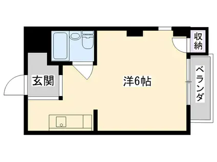 カルム今津(ワンルーム/3階)の間取り写真