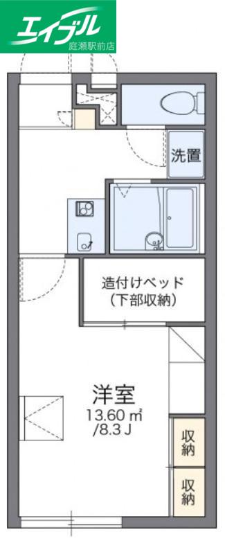 レオパレスコンチェルトK(1K/2階)の間取り写真