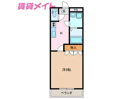 アプリコット(1K/2階)の間取り写真