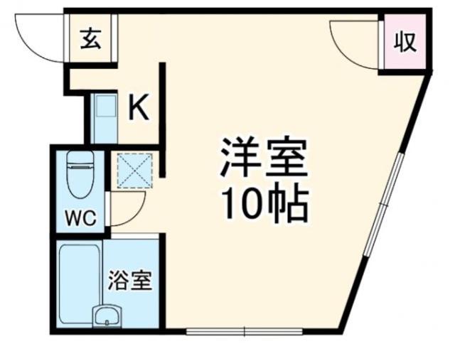 ハイムG(ワンルーム/2階)の間取り写真