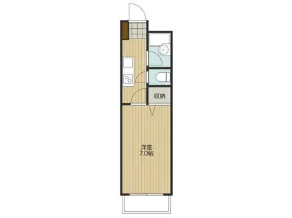 プレアール浅川台(1K/3階)の間取り写真