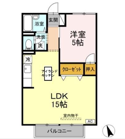 プレジール・イトー(1LDK/1階)の間取り写真
