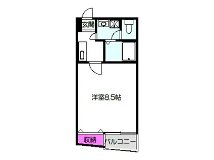 クロスヴィーチェ京橋(1K/4階)の間取り写真