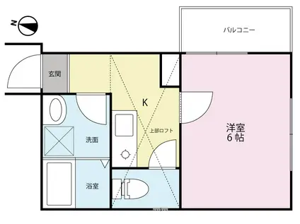 メゾンプラージュ苅藻(1K/3階)の間取り写真