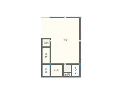 コーポ白鳥(1K/1階)の間取り写真