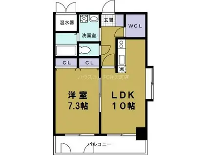 グリーンヴィラ(1LDK/6階)の間取り写真