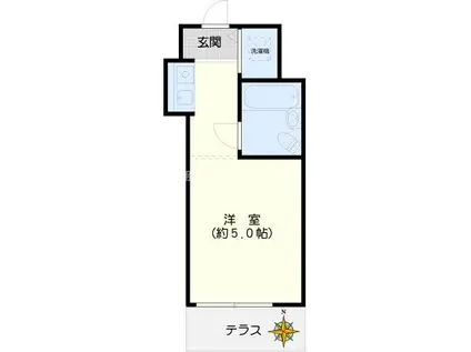 トップ本郷(ワンルーム/1階)の間取り写真