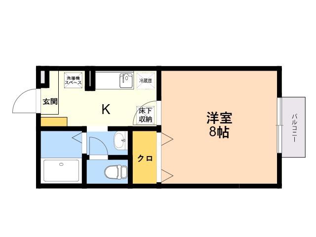 セジュールエラン(1K/1階)の間取り写真