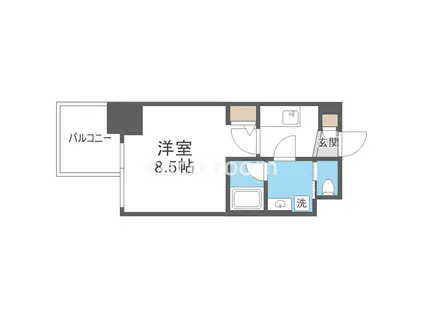 コンフォリア・リヴ大阪本町(1K/4階)の間取り写真