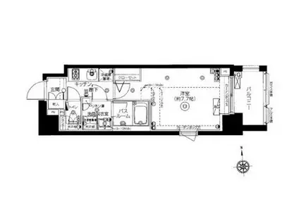 ZOOM四谷左門町(1K/10階)の間取り写真