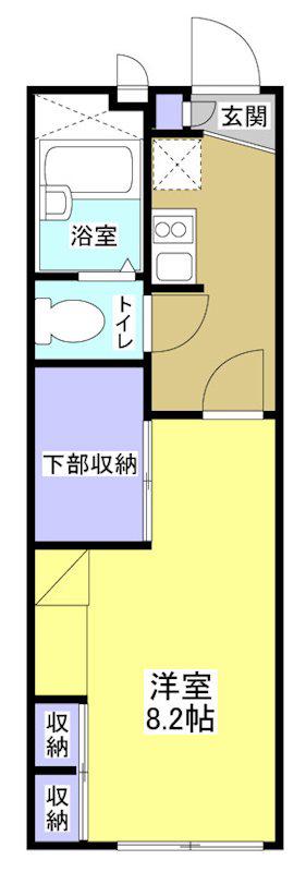 URANUS(1K/2階)の間取り写真