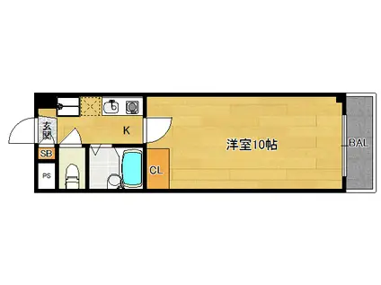 富士ラビット小倉館(1K/2階)の間取り写真