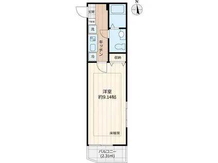 ピアコートTM東武練馬 弐番館(1K/4階)の間取り写真