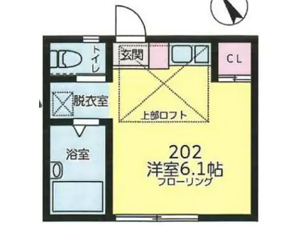 コーポしげ(ワンルーム/1階)の間取り写真