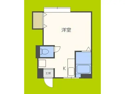 住之江コート(ワンルーム/4階)の間取り写真