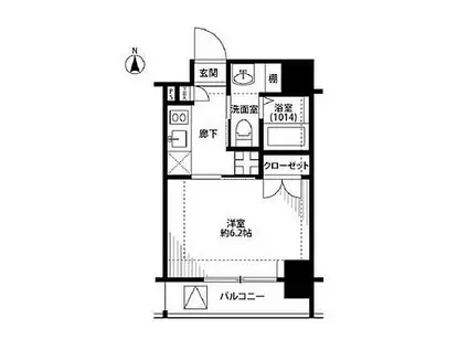 プレールドゥーク両国(1K/11階)の間取り写真