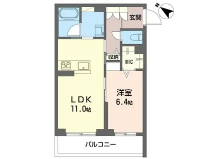 アンビシア(1LDK/2階)の間取り写真