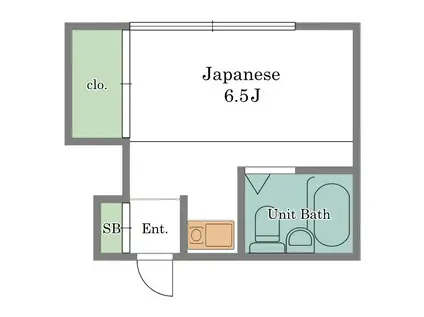 白さぎ荘(ワンルーム/2階)の間取り写真