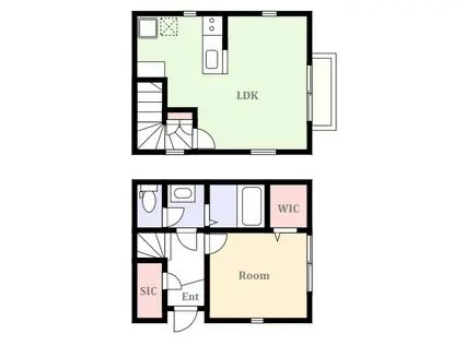 コンフォール上野毛(1LDK/1階)の間取り写真