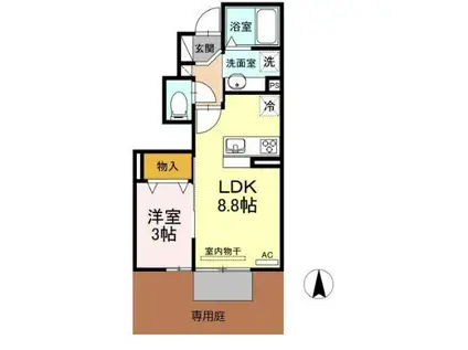 BONNE MAISON(1LDK/1階)の間取り写真