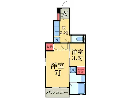 サイドハウス(1SK/1階)の間取り写真